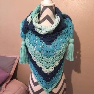 Hand crochet shawl